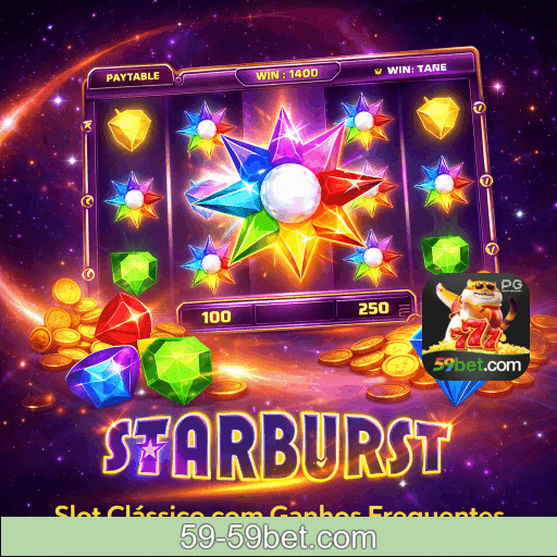 slots Starburst NetEnt com joias coloridas